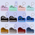 Miniatyrbilde 2 av 5: Nøkkelringanheng Mini Elektronisk Pianoform 8 Tangenter Lys Musikk Tegneserie Par Anheng Utsøkt Nøkkelring Morsom Bursdagsgave [DB] Blue1