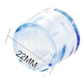 Pikkukuva 2 / 3: Selkeät pöytä- ja tuolinjalkojen suojakorkit silikonista, lattiaa suojaava setti {DB} 22mm 16pcs