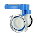 Miniatyrbilde 2 av 4: Sommerfuglventil med aluminiumsvingmutter for 1000 liters IBC-tank, S75x6 mutter og S60x6 utløp {Db}