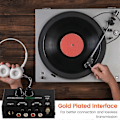 Miniatyrbillede 4 af 5: Phono Pickup-forstærker, Phonograph-forstærker med RCA-indgang, TRS-udgang, til pladespiller [DB] Black