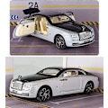 Miniatyrbilde 1 av 5: 1/32 Rolls Royce Phantom Diecast Lekebil Miniatyrmodell Luksus Super Tilbake Trekk Lyd & Lys Dører Åpningsbar Samling Gave Barn Db Rolls-Royce Wraith6