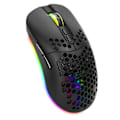 Miniatyrbillede 1 af 5: Genopladelig Bluetooth 5.0 Usb 2.4g Trådløs Rgb Lys Honeycomb Gaming Mus Desktop Pc Computere Notebook Bærbar Sort