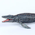 Miniatyrbillede 4 af 5: Stor Mosasaurus Legetøj, Realistisk Dybhavs Monster Plastdyr Model Db Gray 38*11*6.8cm