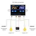 Miniatyrbilde 5 av 5: Dobbel digital termostat temperaturregulator for industrielt utstyr [DB] 12V