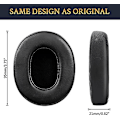 Miniatyrbilde 3 av 5: Reservehodetelefoner Øreputer For Skullcandy Hesh 3/anc/evo & Crusher Wireless/anc/evo/360 & Venue Anc Over-ear {DB Protein Leather-Black