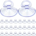 Pikkukuva 1 / 5: 24 kpl Auton Ikkunan Tuulilasin Auringonsuojan Imukappaleita Pieniä PVC-Imukappaleita Auton Ikkunan Imukappaleita Auton Visiirille { DB} Transparent