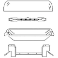 Miniatyrbillede 5 af 5: 2 stk. R7s LED-lampeholder 118mm halogen, AC 100-240V, lineær keramisk holder til spot [DB]