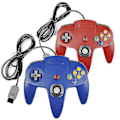 Miniatyrbillede 3 af 5: 2-pak Klassisk Kablet N64 Controller Retro Spil 64-bit Gamepad Joystick Erstatning [Db] 01 1pc