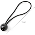 Miniatyrbilde 2 av 5: Sorte preseningsstropper med kuler, preseningsstropp med strikk for banner, presenninger, paviljonger, telt, teltstroppkroker, preseningsholder (12 stk) db