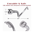 Miniatyrbillede 2 af 5: Spiral Dejkrog til Kitchenaid 4,5-5 Quart Vippehoved Stand Mixer, Dejkrog Udskiftning til Kitchenaid Tilbehør  [dB} silver