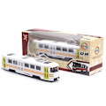 Miniatyrbilde 1 av 5: Naievear Klassisk Trikk Tram Die-Cast Tilbake Trekk Modell Med LED Musikk Utviklingsmessig Barneleke db White