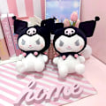 Pikkukuva 3 / 5: 25 cm Kawaii Kuromi Mewah, Kartun Mainan, Gaun Putri, Boneka Anak Lucu dan Lembut, Hadiah Anak Perempuan DB One-Size B