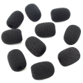 Miniatyrbillede 1 af 5: 100 stk. Mikrofon Headset Grill Vindskærm Svampe Skum Sort Mikrofon Dæksel 30mmx8mm