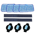 Miniatyrbilde 2 av 5: 11 stk/lot robot hjul dekk mopp klut vannhette erstatning for braava 320 380 381 380T 390 390T Mint [db] Black  blue