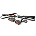 Miniatyrbilde 4 av 5: 2 stk. motorsykkel mini LED blinklys håndtak indikator kompatibel med Harley Touring 2009-2017 & Softail 2015-2021 DB Black black shell
