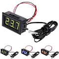 Miniatyrbillede 1 af 5: 2/4-pak Digital LCD Termometer Temperaturmåler med Vandafvisende Sensor Sonde Køleskab Black 2PCS