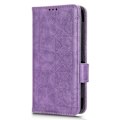 Miniatyrbillede 5 af 5: Til Asus ROG Phone 7 5G Mobiltelefon Wallet Case PU Læder Præget Trekant Stand Cover [DB] Purple