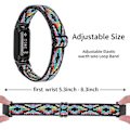 Miniatyrbillede 5 af 5: DB Nylonremme til Fitbit Inspire 3, elastisk flettet Solo Loop sportsurrem med sort stik - 4# 14
