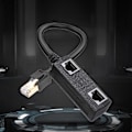 Miniatyrbillede 3 af 5: Cat8 Ethernet Splitter 40Gbps Høj Hastighed 2000Mhz RJ45 1 Han til 3 Hun LAN Adapter Kabel til Cat5 Cat5e Cat6 Cat7 [DB] 1