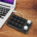 Miniatyrbild 3 av 5: Anpassningsbart tangentbord med 3-12 tangenter och volymknapp för programmering av makron, mekaniskt speltangentbord [Db] RGB black 6 key