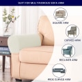 Miniatyrbild 4 av 5: 2 st Stretch Armrest Covers Spandex Arm Covers För Stolar Soffa Fåtölj Slipcovers För Recliner Soffa [DB] Ivory