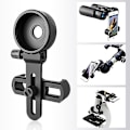 Miniatyrbillede 1 af 5: Universal Mobiltelefon Adapter Beslag Klip Montering Blød Gummi Materiale Til Kikkert Monokular Spotting Scope Teleskop [DB] black