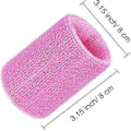 Miniatyrbilde 2 av 5: 12 stk. Svettebånd Sports Armbånd Bomull Svettebånd, Bra for Tennis, Basketball, Løping, Gym, Trening [db] Pink