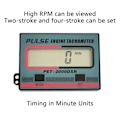 Miniatyrbild 2 av 5: Digital RPM-mätare & Timer - Motorpulsgivare, 1~99999 minuter, Induktiv design [DB]
