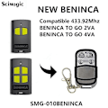 Miniatyrbilde 1 av 5: 100% Kompatibel BENINCA TO GO 2VA Garasjeportfjernkontroll BENINCA TO GO 4VA 433mhz Portfjernkontroll Rullende Kode 4 Knapper Nøkkelbrikke db