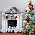 Miniatyrbild 5 av 5: Färgade Julgransballonger Set Juldekorationer Fest Scenrekvisita Pxcl {DB}
