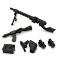 Miniatyrbillede 4 af 5: Diy våben dele soldat Playmobil model bygning blok mursten barn legetøj db Black F