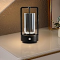 Miniatyrbillede 5 af 5: Krystal Lanterne Lampe, Krystal Bordlampe Genopladelig, Krystal Touch Lampe, Bærbar LED Skrivebordslampe, Ledningsfri Bordlampe db Black