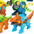 Pikkukuva 5 / 5: 4 kpl Pura dinosauruslelut Sähköinen ruuvaus dinosaurusyhdistelmä Diy Kokoonpano Rakennus Poikale juguetes db Type 3