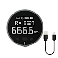 Miniatyrbillede 1 af 5: Digital Målebånd Smart Digitalt Målebånd Med LCD-Skærm Digital Lineal Type-C Genopladelig Længdemålingsværktøjer [Db] Black