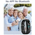 Pikkukuva 5 / 5: Fitness-askelmittarikello, ei Bluetoothia, ei sovellusta, askelmittari, unenvalvonta, kalorilaskuri (musta) [DB]