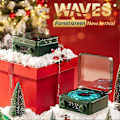 Miniatyrbild 2 av 5: Lumena Lamp Skivspelare, Waves Vinyl Bluetooth-högtalare med 4 justerbara lägen {Db} christmas style
