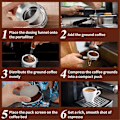 Miniatyrbillede 3 af 5: 51mm Espresso Wdt-værktøj, doseringstragt og sæt med skærm, espressoudstyrssæt baristasæt, kaffe  [dB} Photo Color