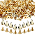 Pikkukuva 1 / 4: 100 kpl Piikkejä Kartionastat Metalli 10mm Nappiniitit Kartioruuvi Nastat Nahkatyöt DIY Käsityö Rock Vaatteet Käsityötarvikkeet [db] Golden