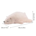 Miniatyrbild 2 av 5: Isbjörn gosedjur för barn, Kawaii plyschleksaker plyschvalp grejer för småbarn söt mjuk DB White 76cm