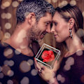 Pikkukuva 4 / 5: I Love You -kaulakoru, 100 kielen projektio, sydänriipus, kristalli, rakastava muisto, solisluukaulakoru punaisella ruusukorurasialla W [DB] Silver
