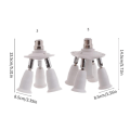Miniatyrbillede 2 af 3: 3/5 i 1 E26 E27 Standard Medium Skrue LED Lysstik Splitter Adapter Lampe db 5
