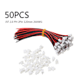 Pikkukuva 1 / 5: 50 SARJAA Mini Micro JST 2.0 PH 2-nastainen liitinpistoke johdoilla 120MM 26AWG [DB]