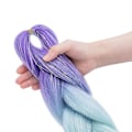 Pikkukuva 5 / 5: 24 tuuman punontahiukset Synteettiset Ombre-kierteet Punontahiukset DIY Jumbo-punos Naisille {DB} 2 24inch