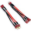 Miniatyrbilde 5 av 5: XT60 Parallell Batterikontakt Hunn/Hann Kabel Dobbel Forlengelse Y Split/3 Veis 14AWG Silikontråd F {Db} xT60 1 F to 3 M