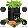 Miniatyrbild 2 av 5: Potatisodlingspåsar 3 st Trädgårdsplanteringspåsar 7 gallon Icke-vävd väska Växtplanteringspåse, Växtpåsar för potatis, tomater, jordgubbar, grönsaker