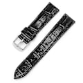 Pikkukuva 1 / 2: 12/13/14/15/16/17MM Aitoa nahkaa oleva ranneke, bambukuvioinen nahkainen kellon ranneke [DB] Black 13MM