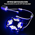 Miniatyrbillede 4 af 5: LED Strip Connector Kit, 2 stk. 4-pins LED Strip Splitter 1 til 2 Splitter Kabel 4-pins Connector til RGB LED Strip 5050  Cisea DIY Tilbehør {Db}