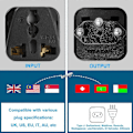 Miniatyrbild 2 av 5: 3-pack UK till Schweiz Kontaktadapter, Schweizisk Kontaktadapter, Schweizisk Reseadapter 3-stift Jordad Internationell Universell för Schweiz [db] Black White