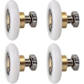 Miniatyrbillede 1 af 5: BruseDør Rulle, Rulle Caster Hjul Til BruseDør Skydende Ruller Dør Rulle Udskiftning Hjul 4stk (20mm) db