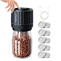 Miniatyrbillede 1 af 5: Elektrisk Mason Jar Vakuumforsegler HD LCD Digital Display Trådløs Vakuumforsegler Kit med Skrivbar Bred db
